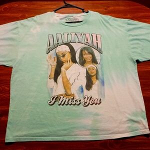 AALIYAH TIE-DYE T-SHIRT - 4XL // Music Tribute Love Tee Shirt (See XL Size Note)